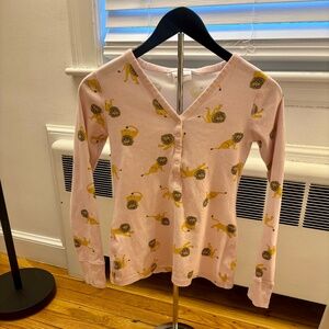 Like New Women's Lion Print Hanna Andersson Pajama Top Size XS